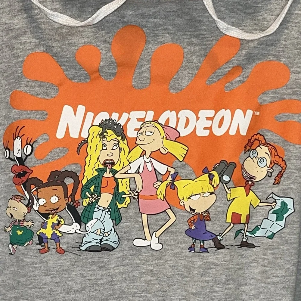 Nickelodeon Rugrats Hoodie Sweatshirt Gray graphic size Juniors XXL